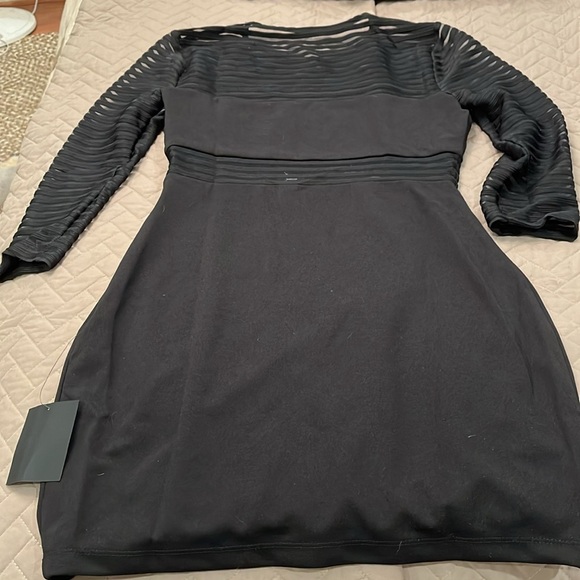 Perfect Mesh Black Bodycon Dress/NWT/S - Picture 13 of 16